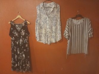 1 dress 2 tops