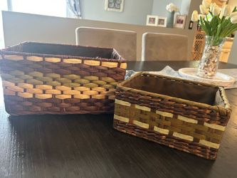 Wicker baskets bundle of 2