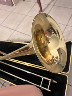 Brass Trombone with Case