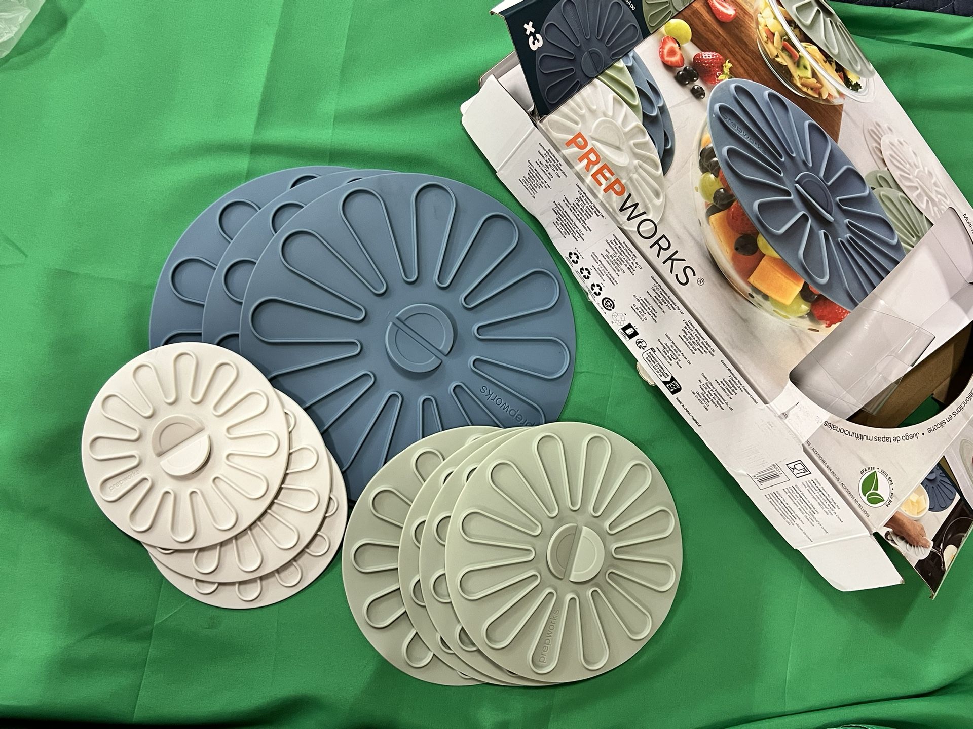 PrepWorks Multi-Function Silicone Lids, Set of 10