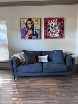 Macy’s Blue Sofa / Loveseat – Excellent Condition – Moving Sale $100