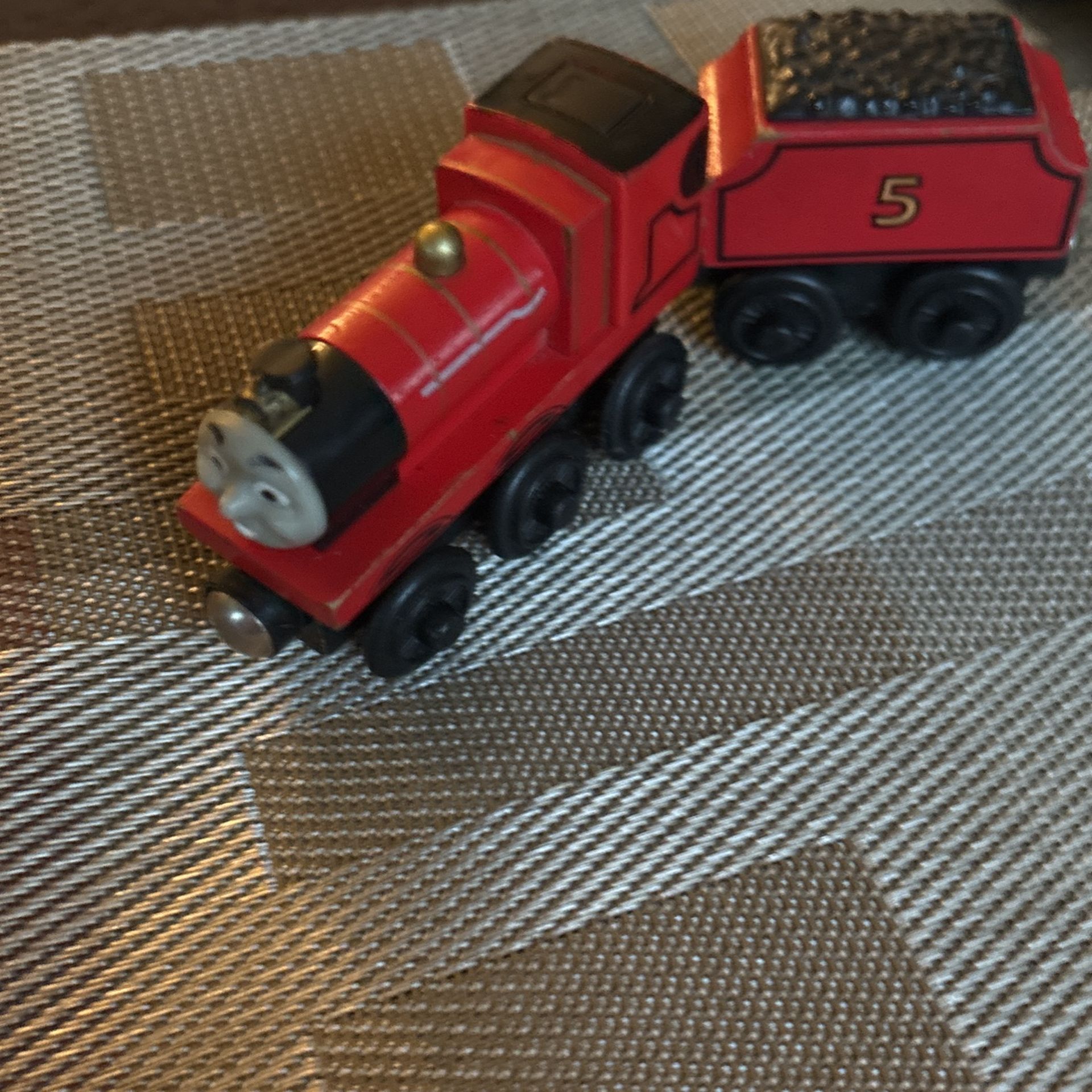 Thomas The Train James with Tender Wooden Railway Tank Engine Friends 2000s
