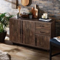 Brand New Brown Buffet With Drawers Cabinet