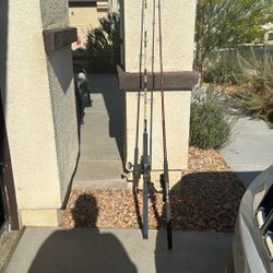 2 fishing rods and reels 