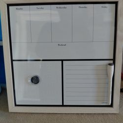 Dry Erase Weekly Schedule Board