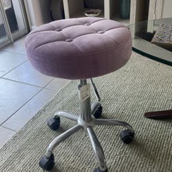 Rolling Stool Light Purple Color