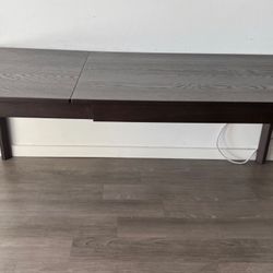 IKEA EKEDALEN Dark Brown Wood Dining Table Extendable 