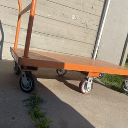 Metal Platform Flatbed Push Cart 