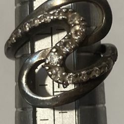 Vintage Sterling Silver Ring Swirl Design Size 4 1/2