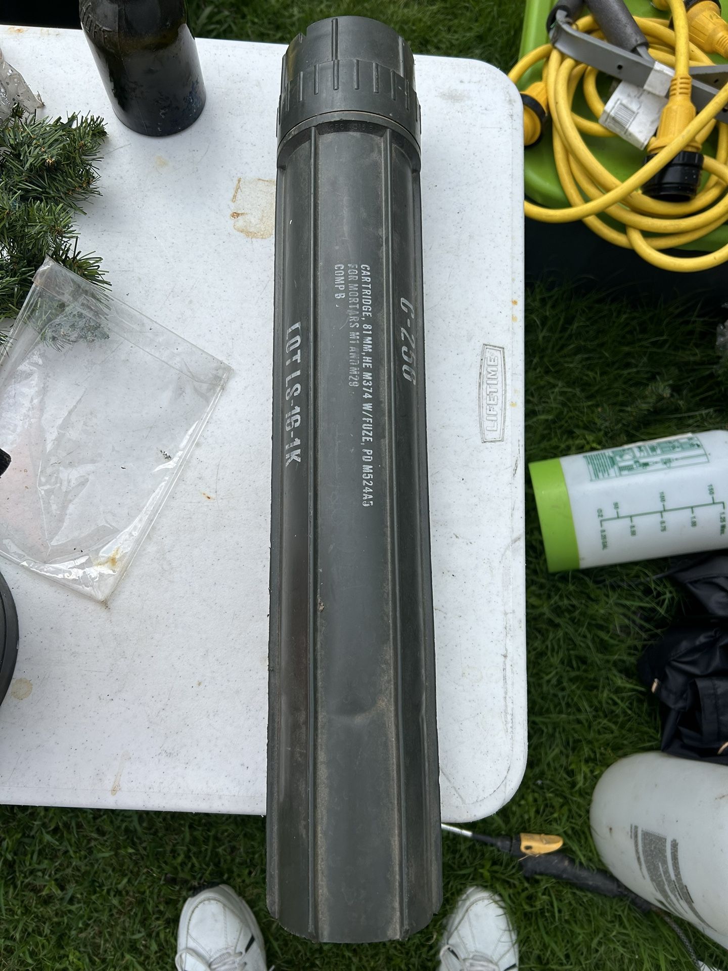 vintage military mortar case