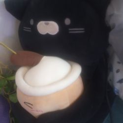 Plush Cat And Boba Tea