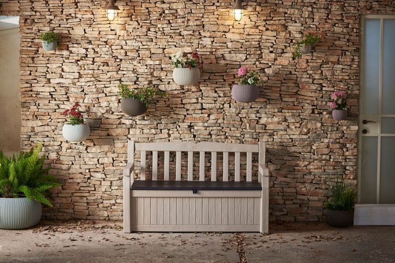Keter Eden 70 Gal All Weather Outdoor Patio Storage Bench Deck Box