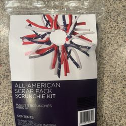 All American Scrunchies Kit, Scrap Pack, Crafting Hair Accessories