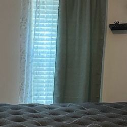 Green Window Curtain Panels