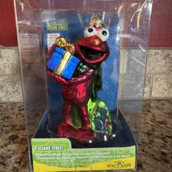 Neu Elmo Hand-crafted Glass Christmas Ornament 