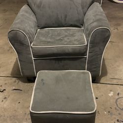 Kids Couch Sweet With Footstool 