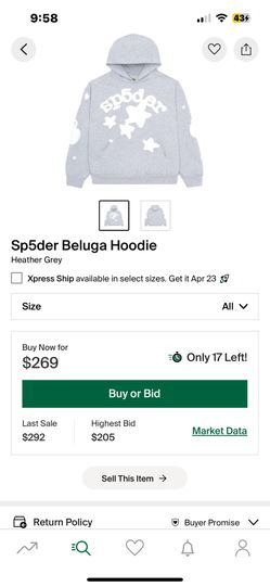 $110 Spider Hoodie