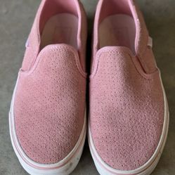 Pink Perforated Suede Vans Size 7 