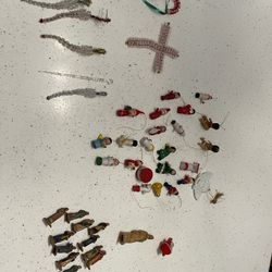 Cute Lot Of Vintage Christmas Miniature Ornaments And Apostles