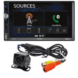 JENSEN CMR270 7-inch LED Digital Media Touch Screen Double DIN Car Stereo & JENSEN BUCAM100J Backup Camera