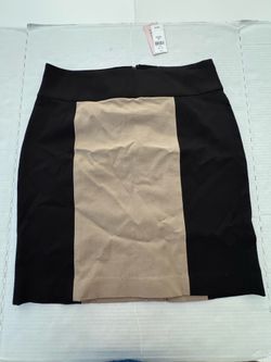 NWT  Banana Republic  Pencil Skirt  Black Khaki Tan  Petite  Women  Size 4 P