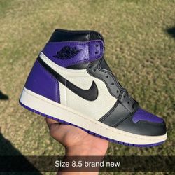 Jordan 1 Court Purple 2.0 Size 8.5