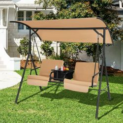 Outdoor Swing With Cooling Box