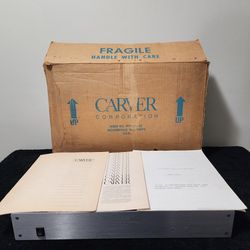 Carver M-200t Magnetic Field Power Amplifier And Other Carver Audio Units