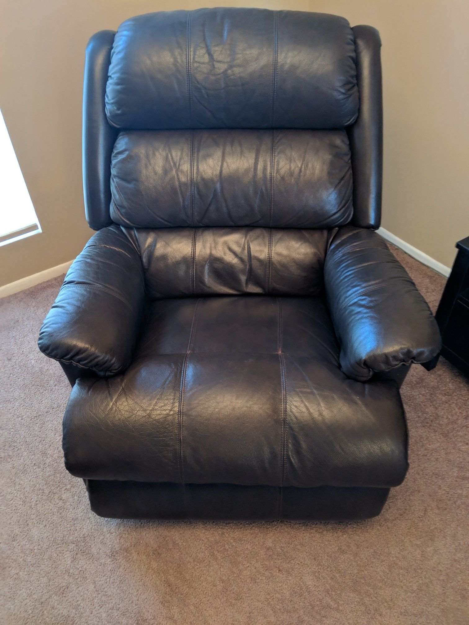 Leather Lazy Boy recliner