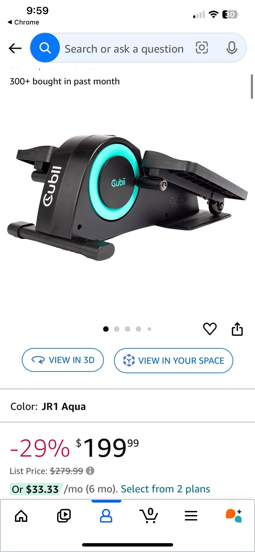 Cubii Under Desk Seated Elliptical Exercise Machine