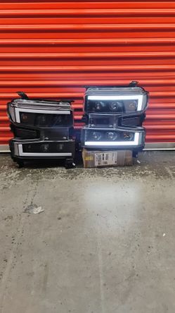 LED Light Projector Headlights Compatible with 19-21 Silverado 1500, 2022 Silverado 1500 LTD WT/Cust