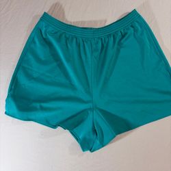Vintage Land’s End Teal Athletic Shorts with Elastic Waistband