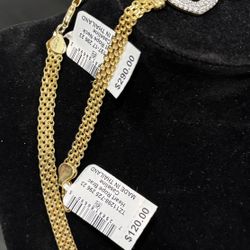 Heart Necklace And Matching Bracelet 