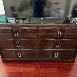 Dresser With Marble Countertop - 68 Inches Long 