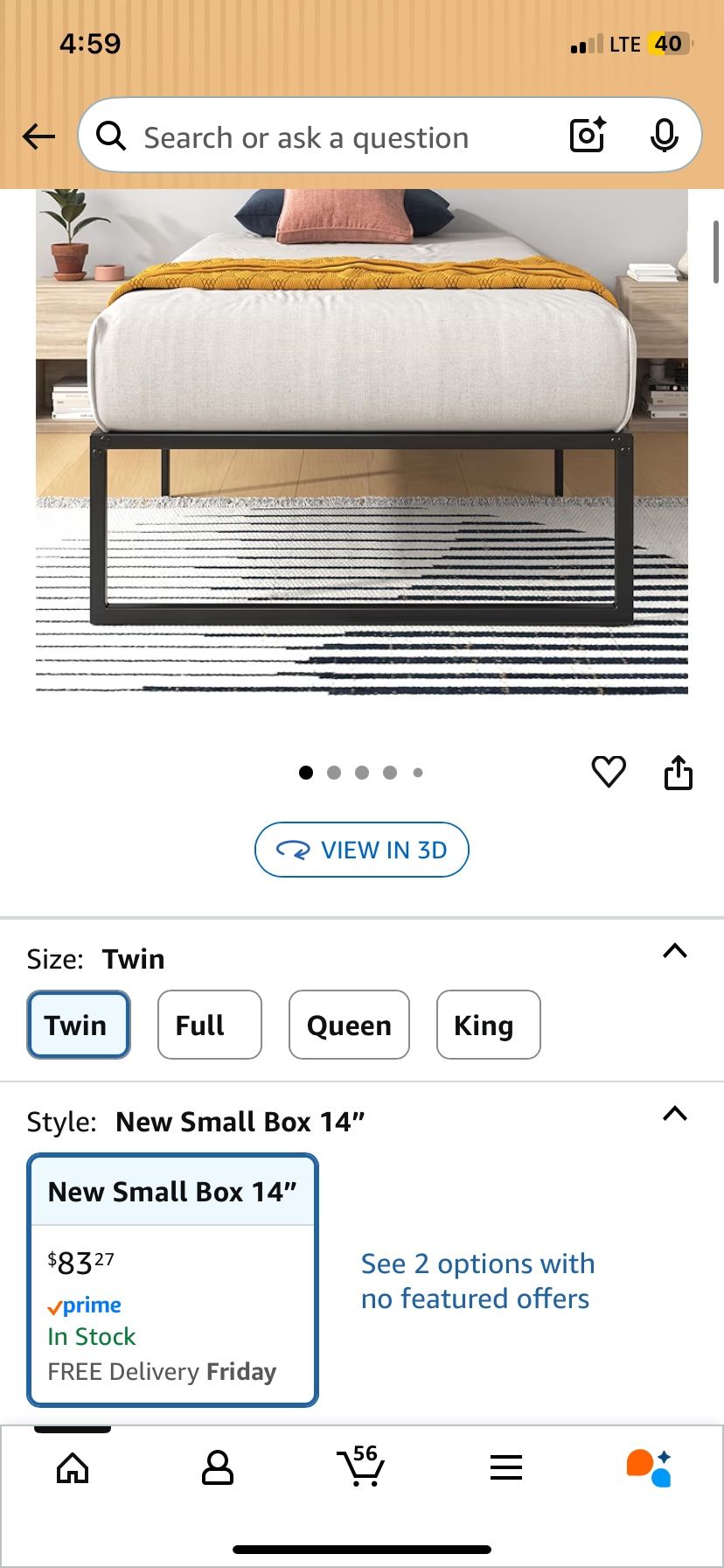 Twin Xl Bed frame 