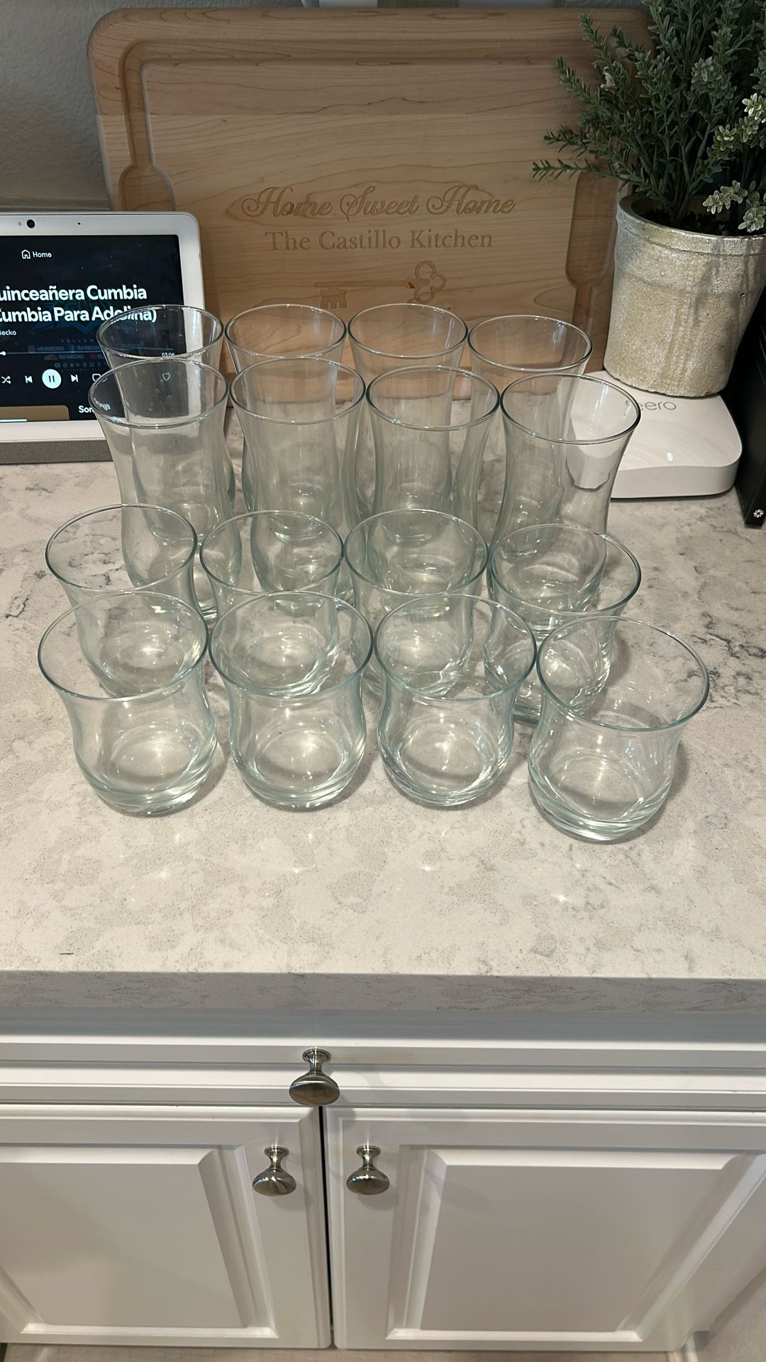 Complete Glass Set - 16 Pieces Total