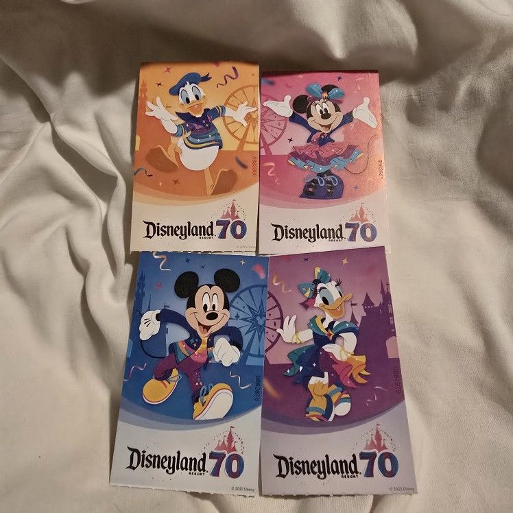 4 Disneyland Tickets 2 Day, 1 Park Per Day