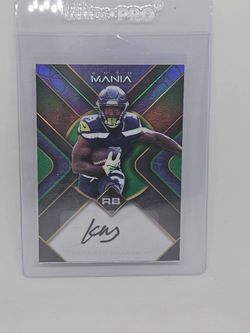 2022 Wild Card Mania Kenneth Walker III Auto RC Rookie Green/Purple