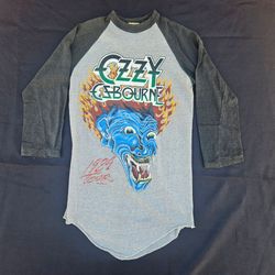 Ozzy Osbourne 1984 US Tour Shirt Raglan Tour Sportswear Vintage Small