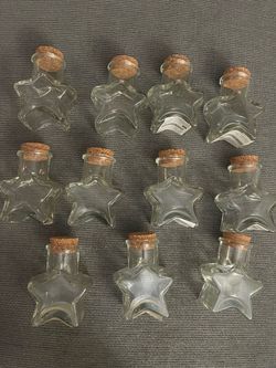 Glass Bottles with Cork Lids