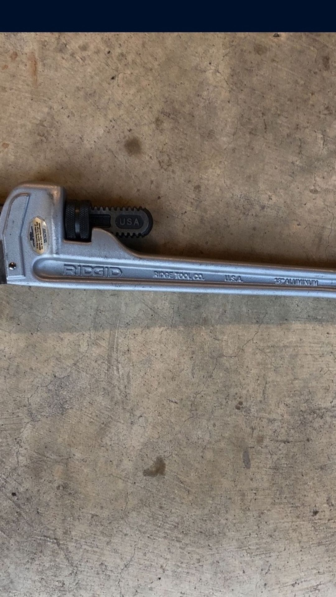 aluminum RIDGID pipe wrench