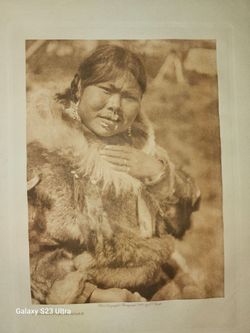 Edward Curtis Photogravure Print Nunivak