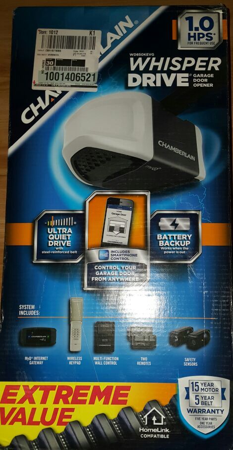 Chamberlain garage door openers WD850KEVG.. NEW