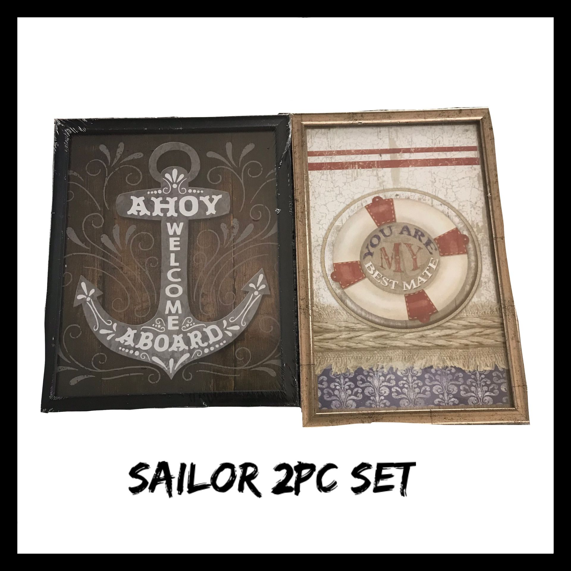 *NWT Sailor 2Pc Home decor set