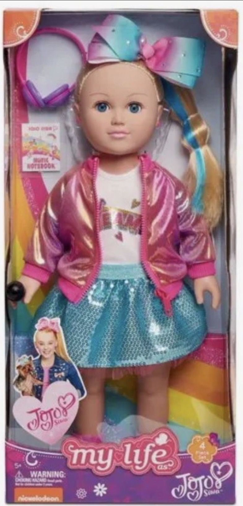 My Life As JoJo Siwa Doll 2019 18 inch Soft Torso Doll Dance Party Blonde hair