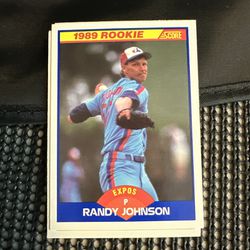 1989 Score Randy Johnson Rookie Card Montreal Expos #645 Baseball Card