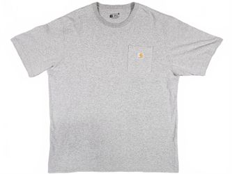 Carhartt Mens Heather Gray Loose Fit Pocket T Shirt XL Tall