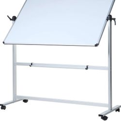 VIZ-PRO Double-Sided Magnetic Mobile Whiteboard,44 x 30 Inches Aluminium Frame and Stand

