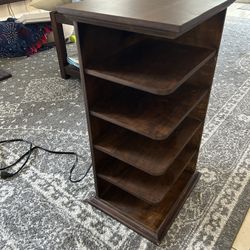 Wooden End-Table with AC/USB Outlets