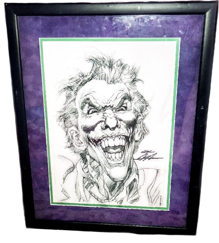 RARE! NEAL ADAMS HAND SIGNED PRELIMINARY PIECE OF DC COMIC'S "SALVATION RUN #7